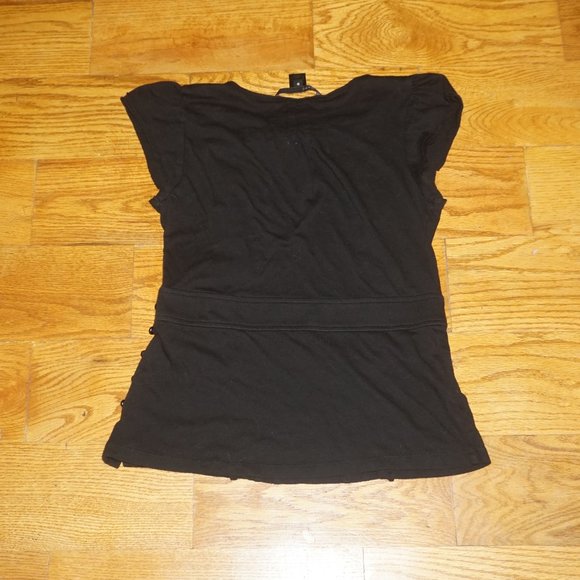 Marc Jacobs Black Peplum Ruffle Top Small S - Picture 2 of 2